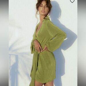 NWT Princess Polly Party Time Mini Dress Green